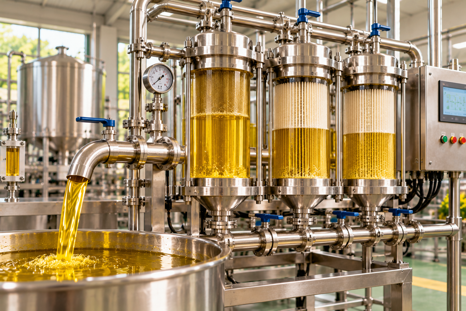 Oil filter machine